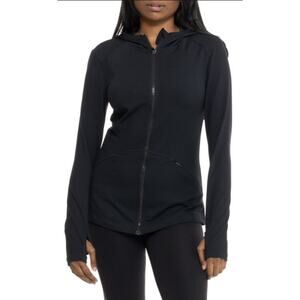 Spyder Full Zip Hooded Yoga Jacket Black Size Medium